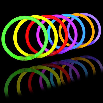 JOYIN 200 Pcs 8" Glowsticks, Bracelets Necklaces, Glow in the Dark Party Favors, Easter, Christmas, Halloween Supplies Pack, Football Party Supplies