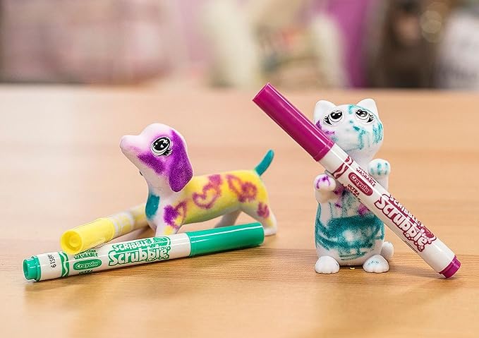 Crayola Scribble Scrubbie Pets, Dog & Cat, Kids Toys, Gift for Girls & Boys, Age 3, 4, 5, 6