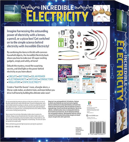 Incredible Electricity (us ed) - Book & Science Kit - STEM, Create Electrical Circuits, Conduct Over 45 Experiments, Includes 53-Pieces, 64-Page Book, Learning & Education, Medium