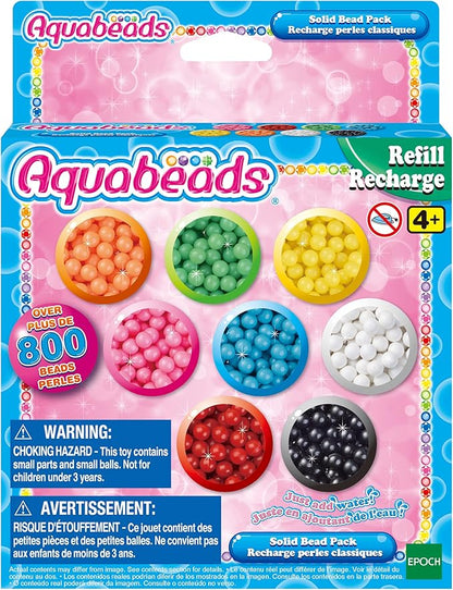 Aquabeads Solid Bead Pack - Create Endless Creations with Refill of Over 800 Beads!