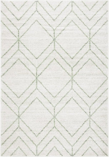 SAFAVIEH Adirondack Collection Accent Rug - 4' x 6', Ivory & Sage, Modern Geometric Design, Non-Shedding & Easy Care, Ideal for High Traffic Areas in Entryway, Living Room, Bedroom (ADR241W)