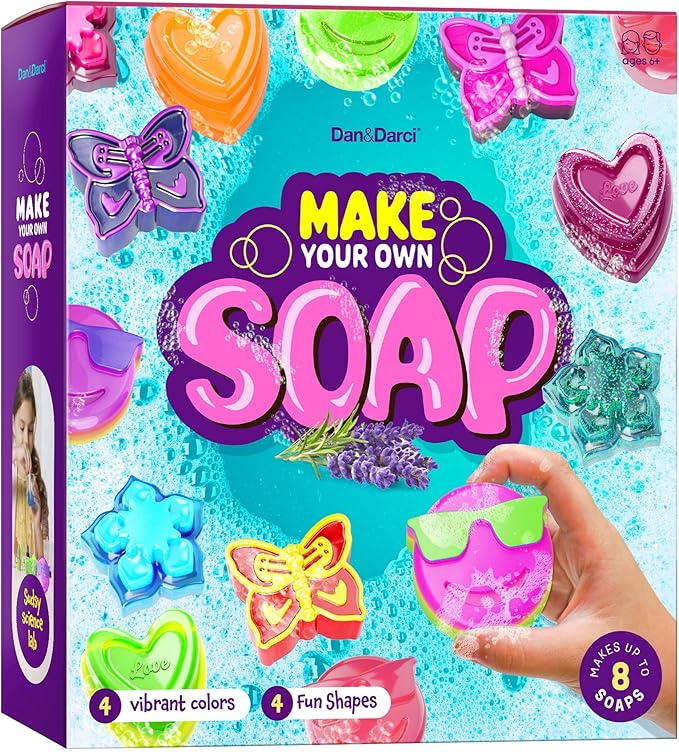 Dan&Darci Soap Making Kit for Kids - Crafts Science Toys - Birthday Easter Gifts for Girls and Boys Age 6-12 Years Girl DIY Kits - Best Educational Craft Activity Gift for 6-12 Year Old Kid