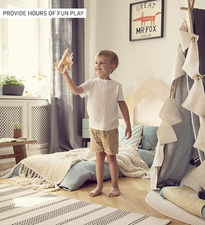 Puzzle 3D Nieuport 17 Airplane Model Puzzle - Wooden Airplane Toy Model Construction Kit, Educational Wooden Airplane Model Kit for Kids and Adults, Cool Plane Construction Puzzle Toy - 30 Pc/Pack