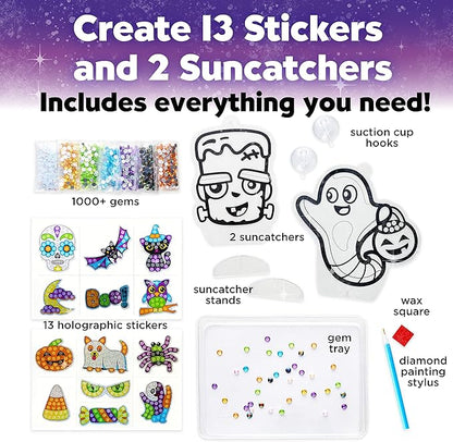 Creativity for Kids Big Gem Diamond Painting Kit - Halloween Stickers and Suncatchers - Halloween DIY Crafts for Kids, Halloween Activities and Gifts for Kids Ages 6-8+