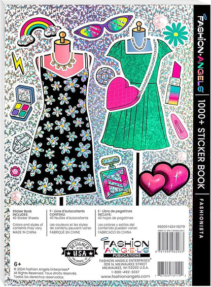 Fashion Angels Fashion Sticker Book - Includes 1000+ Stickers and 5 Sticker Collector Pages - Design Outfits, Accessorize Notebooks and Get Inspired - Ages 8 and Up