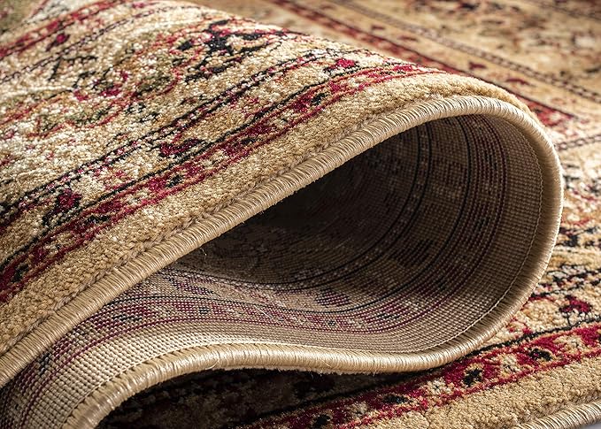 SAFAVIEH Lyndhurst Collection Runner Rug - 2'3" x 16', Multi & Beige, Traditional Oriental Design, Non-Shedding & Easy Care, Ideal for High Traffic Areas in Living Room, Bedroom (LNH221C)