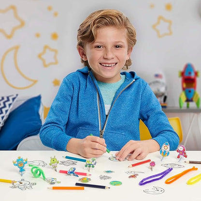 Just Play Shrinky Dinks Out of This World 51-piece Arts and Crafts Kit, Kids Toys for Ages 3 Up, Medium