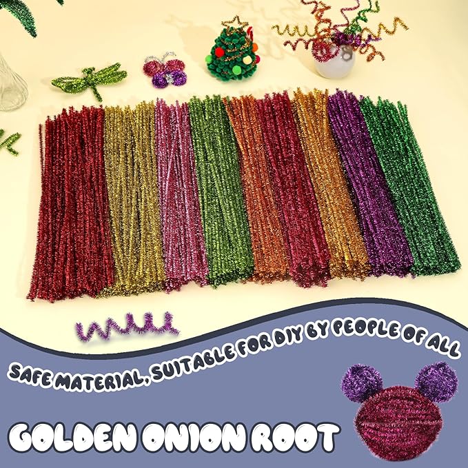 Pipe Cleaners, 100PCS Christmas Pipe Cleaners Craft Supplies, Grey Pipe Cleaners Bulk Fuzzy Sticks for DIY Art and Craft Projects Home Decoration