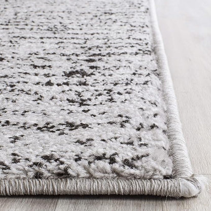 SAFAVIEH Adirondack Collection Runner Rug - 2'6" x 16', Black & Silver, Modern Abstract Design, Non-Shedding & Easy Care, Ideal for High Traffic Areas in Living Room, Bedroom (ADR117A)