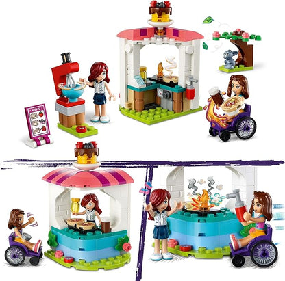 LEGO Friends 41753 Pancake Shop Set, Creative Toy for Boys and Girls from 6 Years with Paisley and Luna Mini Dolls and Rabbit Figure, Gift for Children