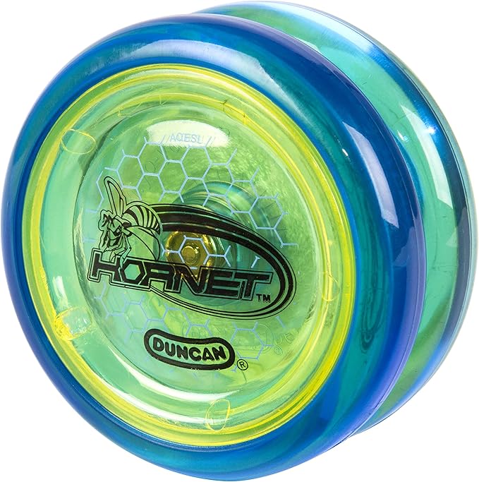 Duncan Toys Hornet Pro Looping Yo-Yo with String, Ball Bearing Axle and Plastic Body, Blue with Yellow Cap