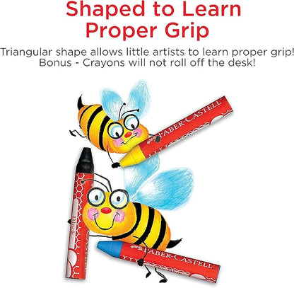 Faber-Castell Beeswax Crayons School Pack, 240 Jumbo Crayons - Art Tools for Education and Classroom,Black