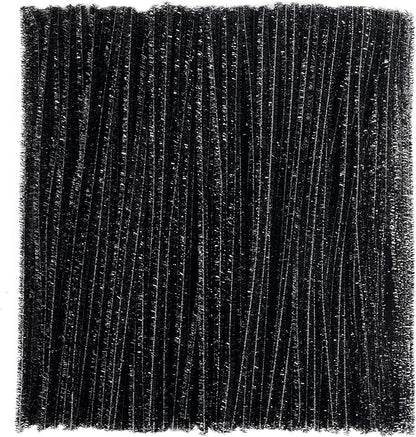 Caydo 200 Pieces Glitter Black Pipe Cleaners,Thick Fluffy Chenille Stems, Pipe Cleaner Crafts for Arts & Crafts, Perfect for Making Animals, Flowers, and Festive Decorations