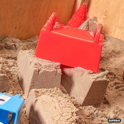 Superio Snow Brick Maker Igloo Fort Block Form Outdoor Winter Snow Toys Sand Castle Building Kit for Adults and Kids Sandbox, Beach, Sand Toys (Red/Blue)