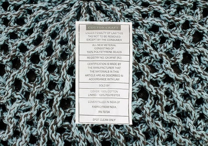 COTTON CRAFT - Hand Knitted Cable Style Tweed Dori Pouf - Spa-Chocolate - Floor Ottoman - Cotton Braid Cord - Handmade & Hand Stitched - Truly one of a Kind Seating - 20 Dia x 14 High