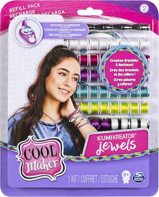 Cool Maker - KumiFantasy Fashion Pack, Makes Up to 12 Bracelets with The KumiKreator, for Ages 8 and Up