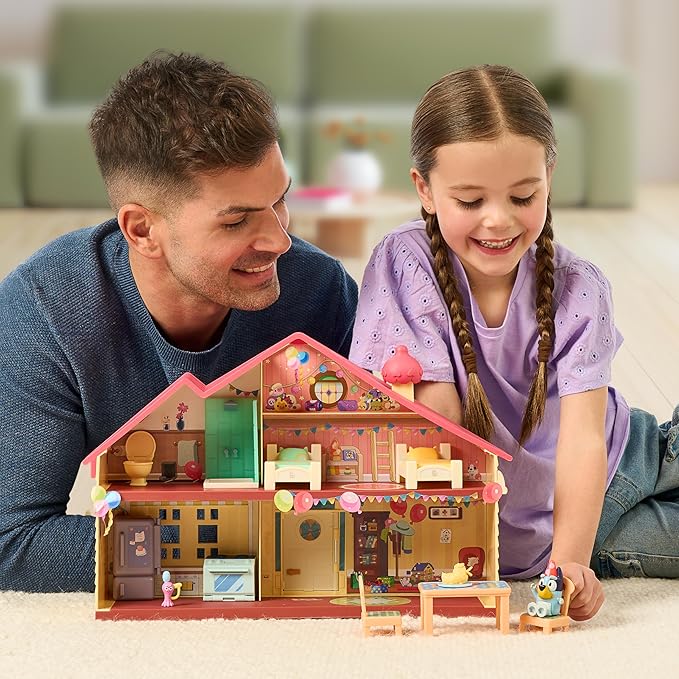 Bluey Celebration Home, Help Celebrate Birthday, with 11 Play Pieces of Removable Furniture and Accessories, Plus 1 Exclusive 2.5 Inch Figure