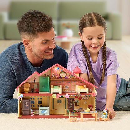Bluey Celebration Home, Help Celebrate Birthday, with 11 Play Pieces of Removable Furniture and Accessories, Plus 1 Exclusive 2.5 Inch Figure