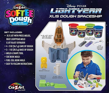 Disney Pixar Lightyear XL15 Dough Spaceship Softee Dough Modeling Dough Playset for Kids Ages 4 and Up