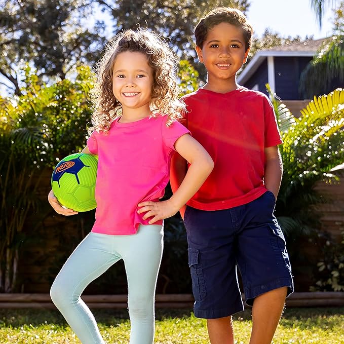 Nerf Kids Foam Mini Soccer Ball - Proshot Youth Soft Mini Foam Soccer Ball - 7" Inch Indoor + Outdoor for Kids - Fun Toy for Practice + Games