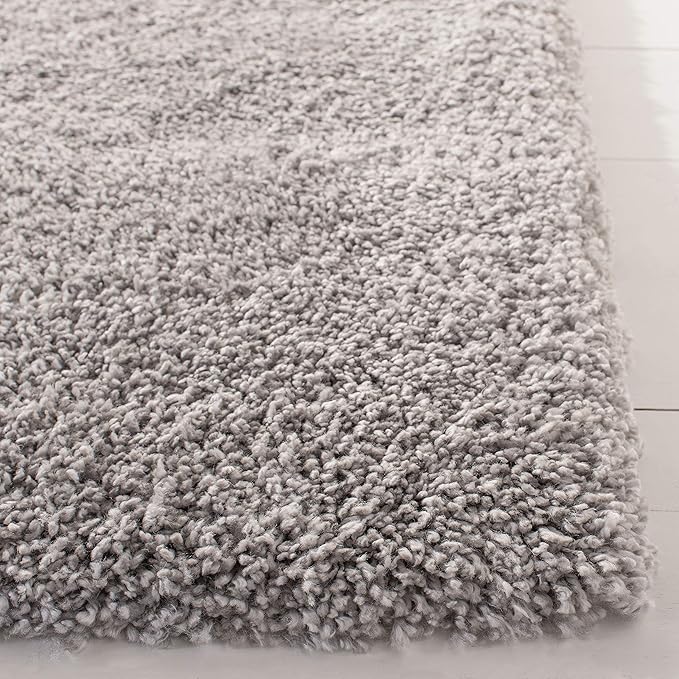 SAFAVIEH Royal Shag Collection Runner Rug - 2'2" x 8', Grey, Non-Shedding & Easy Care, 2-inch Thick Ideal for High Traffic Areas in Living Room, Bedroom (RYG115F)