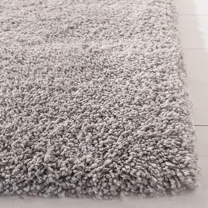 SAFAVIEH Royal Shag Collection Runner Rug - 2'2" x 8', Grey, Non-Shedding & Easy Care, 2-inch Thick Ideal for High Traffic Areas in Living Room, Bedroom (RYG115F)
