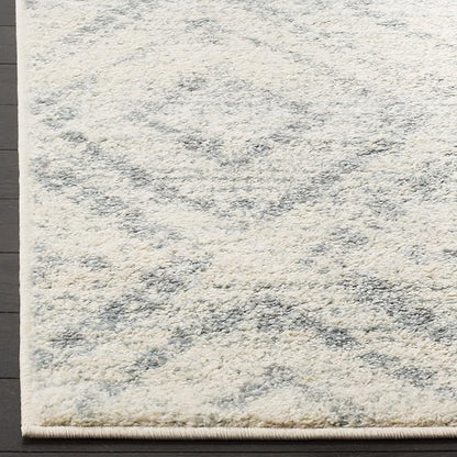 SAFAVIEH Adirondack Collection Runner Rug - 2'6" x 6', Ivory & Light Blue, Modern Diamond Distressed Design, Non-Shedding & Easy Care, Ideal for High Traffic Areas in Living Room, Bedroom (ADR131T)