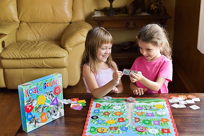 eeBoo: Koala Bounce Board Game, Develops Shape and Number Recognition for Children, a Basic Skills Board Game, Great for Ages 3 and up
