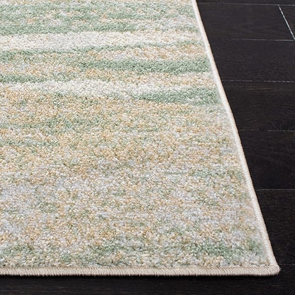 SAFAVIEH Adirondack Collection Runner Rug - 2'6" x 14', Ivory & Gold, Modern Abstract Design, Non-Shedding & Easy Care, Ideal for High Traffic Areas in Living Room, Bedroom (ADR112D)