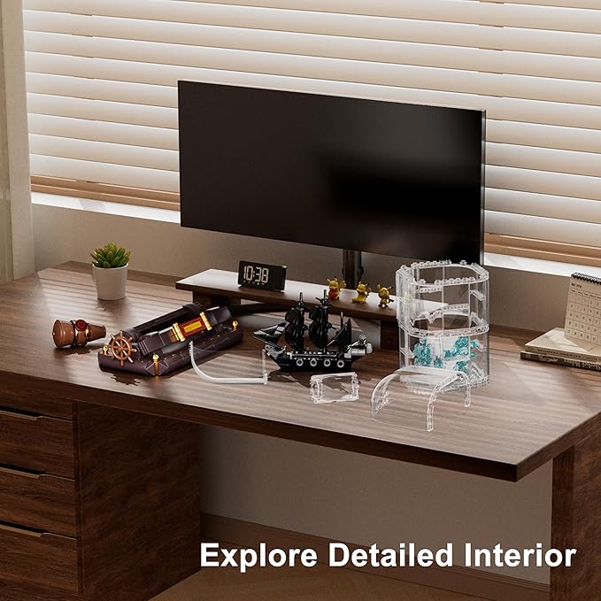 Mould King Ship in a Bottle Kit, Pirate Ship Building Set, 10070 Drift Bottle Toys Blocks with Stand Pirate Boat Model, Collection for Adults Kids Aged 8+, 778 Pieces