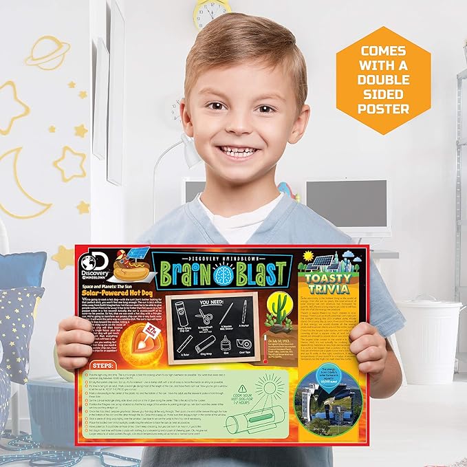 Discovery #MINDBLOWN Colossal Fossil Dig Set, 15-Piece Archeology Excavation Kit, Uncover Real Shark Teeth & More, Every Fossil Set is Unique, STEM Toys for Boys and Girls