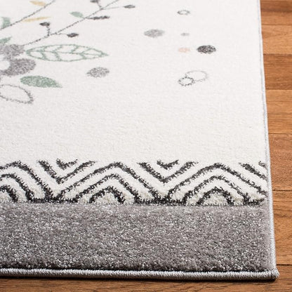 SAFAVIEH Carousel Kids Collection Accent Rug - 2'3" x 4', Ivory & Pink, Non-Shedding & Easy Care, Ideal for High Traffic Areas for Boys & Girls in Playroom, Nursery, Bedroom (CRK187A)