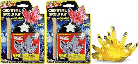 Magic Grow a Crystal Kit ( 2 Sets) | Growing Crystals Science Kit Toys for Kids and Adults. Party Favors Supplies in Bulk. Plus 1 Sticker #5423-2s 2 Packs