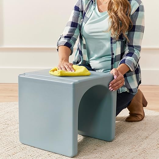 ECR4Kids Tri-Me 3-In-1 Cube Chair, Kids Furniture, Powder Blue