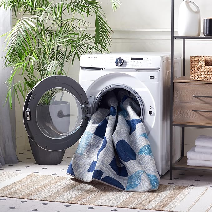 SAFAVIEH Kids Playhouse Collection Accent Rug - 3'3" x 5'3", Grey & Blue, Non-Shedding Machine Washable & Slip Resistant Ideal for High Traffic Areas for Boys & Girls in Playroom, Bedroom (KPH222F)