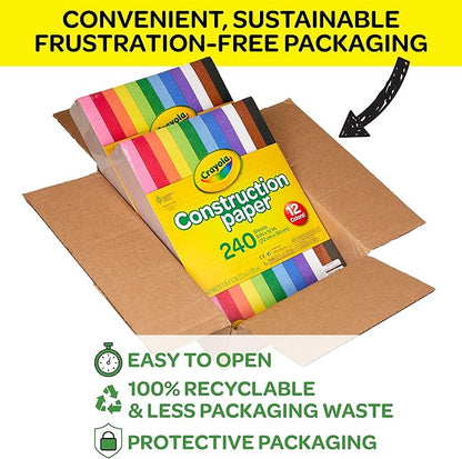 Crayola Construction Paper - 480ct (2pck), Bulk School Supplies For Kids, Teacher Classroom Must Have, Art Paper, Arts & Crafts