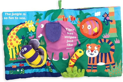 Manhattan Toy Soft Activity Book with Tethered Toy, Buzzing Through