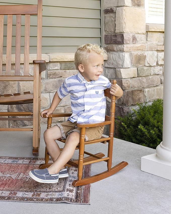 Woodlawn&Home, 881338, Classic Child's Porch Rocker, Natural Oak
