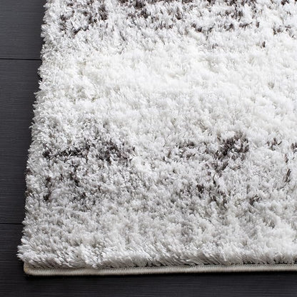 SAFAVIEH Berber Shag Collection Runner Rug - 2'3" x 8', Grey & Dark Grey, Abstract Design, Non-Shedding & Easy Care, 1.25-inch Thick Ideal for High Traffic Areas in Living Room, Bedroom (BER551F)