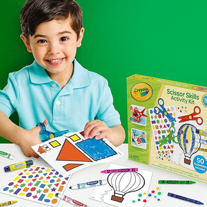 Crayola Toddler Scissor Skills Activity Kit (3ct), Safety Scissors and Craft Supplies, Toddler Crafts, Gift for Kids, Ages 3+