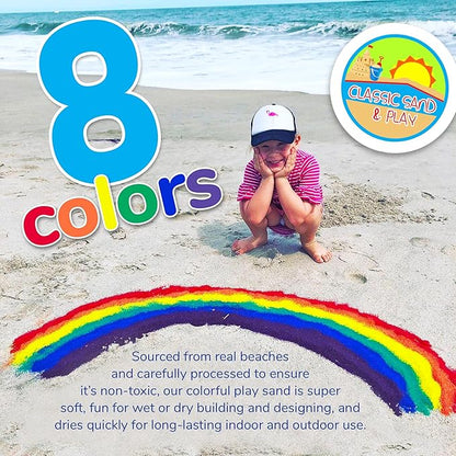 Classic Sand and Play Blue Colored Play Sand, 20 lb. Bag, Natural and Non-Toxic, Fun Wet and Dry Indoor and Outdoor, Sandbox, Therapy, and Table Use, Building, Stimulate Sensory Needs