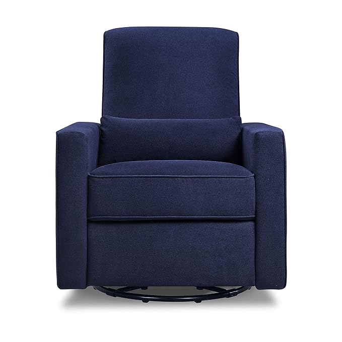DaVinci Piper Upholstered Recliner and Swivel Glider in Navy, Greenguard Gold & CertiPUR-US Certified