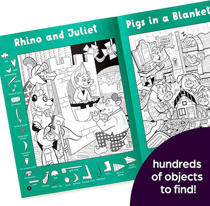 Highlights Hidden Pictures 2023 Activity Books for Kids Ages 6 and Up, 4-Book Set of Travel-Friendly Screen Free Seek and Find Fun, Books Double as Coloring Books