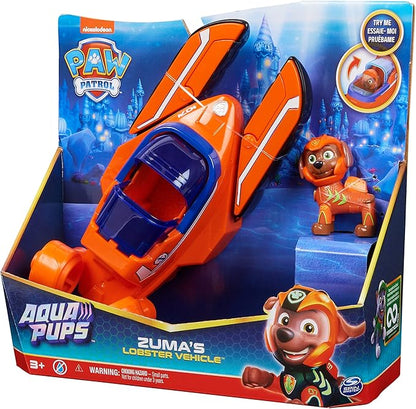 Paw Patrol Aqua Pups Zuma Transforming Lobster Vehicle with Collectible Action Figure, Kids Toys for Ages 3 and up