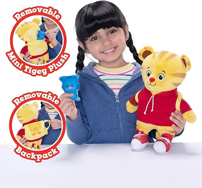 Daniel Tiger's Neighborhood Plush Daniel Tiger Back to School Feature Plush with Tigey and Backpack Featuring Music, Sounds, and Phrases!