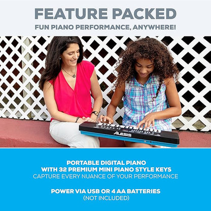 Alesis Melody 32 - Electric Keyboard Digital Piano with 32 Keys, Speakers, 300 Sounds, 300 Rhythms, 40 Songs, USB-MIDI Connectivity and Piano Lessons