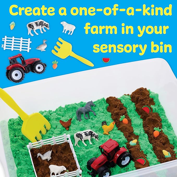 Creativity for Kids Sensory Bin: Farm | Calming, Screen-Free Play with Sand, Animals & Tools (Ages 3+)