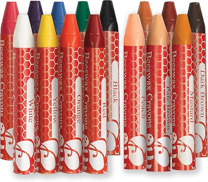 Faber Castell World Colors Beeswax Crayons - 15 Count, 9 Traditional and 6 Skin Color Crayons - Multicultural Crayons for Kids