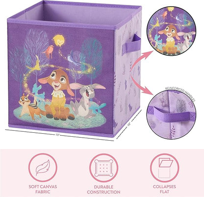 Disney Wish Set of Two Spacious Collapsible Storage Cubes, 10"x10"
