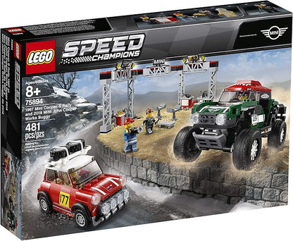 LEGO Speed Champions 1967 Mini Cooper S Rally and 2018 Mini John Cooper Works Buggy 75894 Building Kit (481 Pieces)